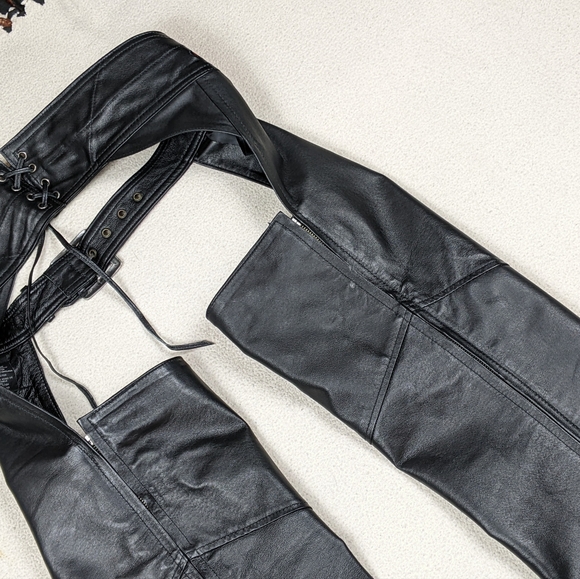 Harley Davidson Riding Gear Deluxe Pigskin Leather Chaps Women's Sz Small Hemmed - Picture 5 of 16